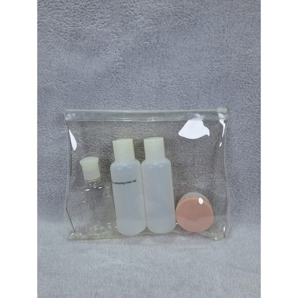 Bath & Body Works Satin Travel Case Clear Bag + 4 Containers Pack *Empty Bottles - Picture 9 of 13